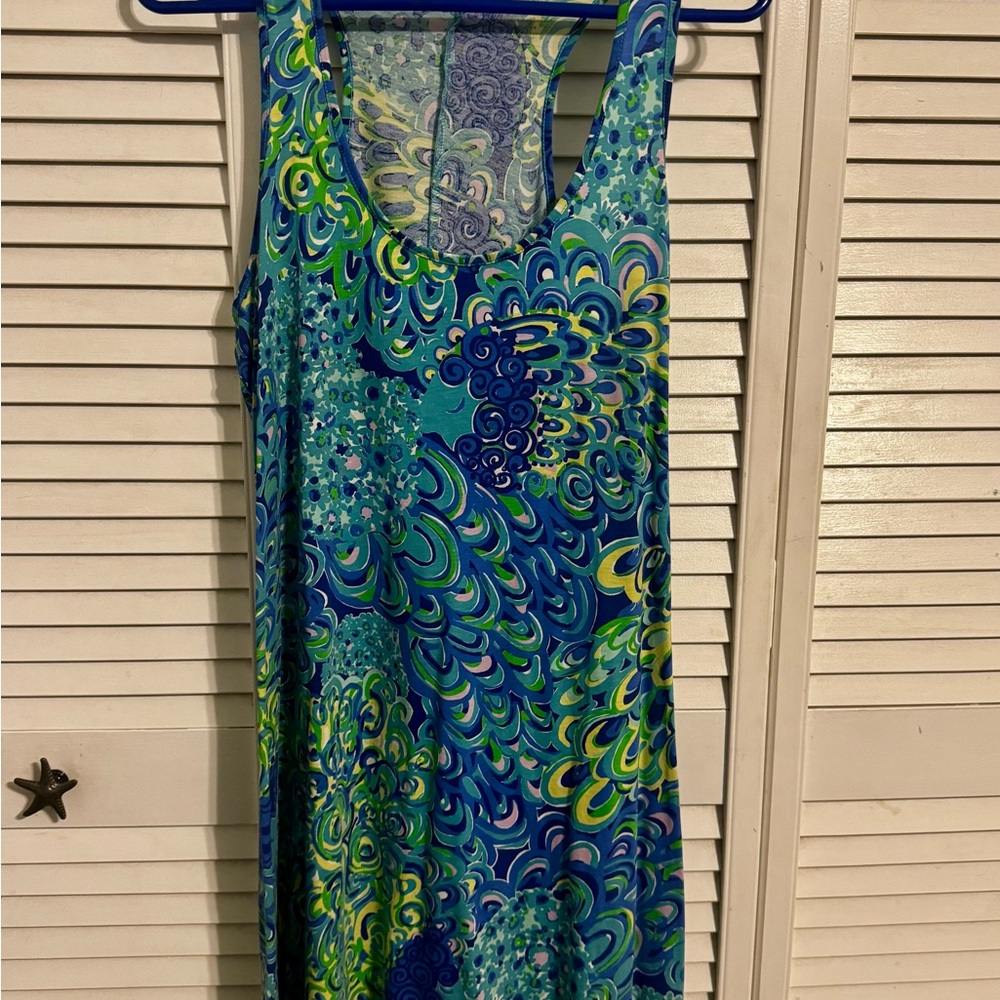 Colorful Swirl Pattern Sleeveless Dress